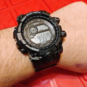 Black Digital G Shock Style Sport Watch
